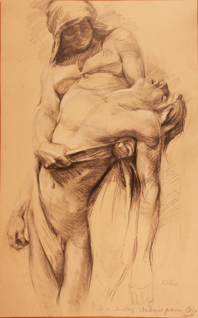 "Barbaren-Frau hält ihren toten Sohn "
A. Sinding    Nationalgalerie  Oslo