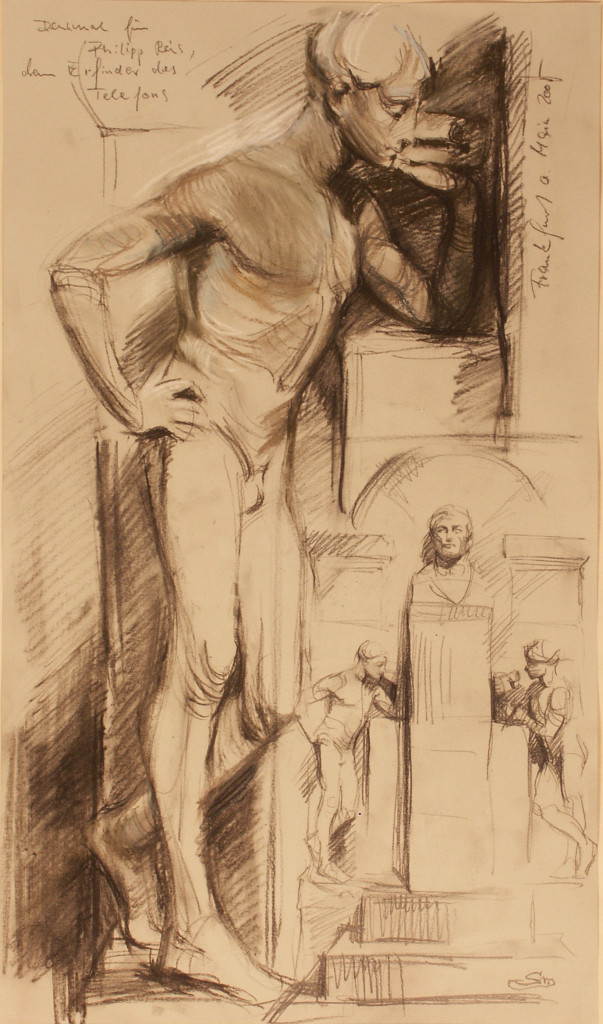 Denkmal für Philipp Reis, den   Erfinder des Telefon  Frankfurt a. Main