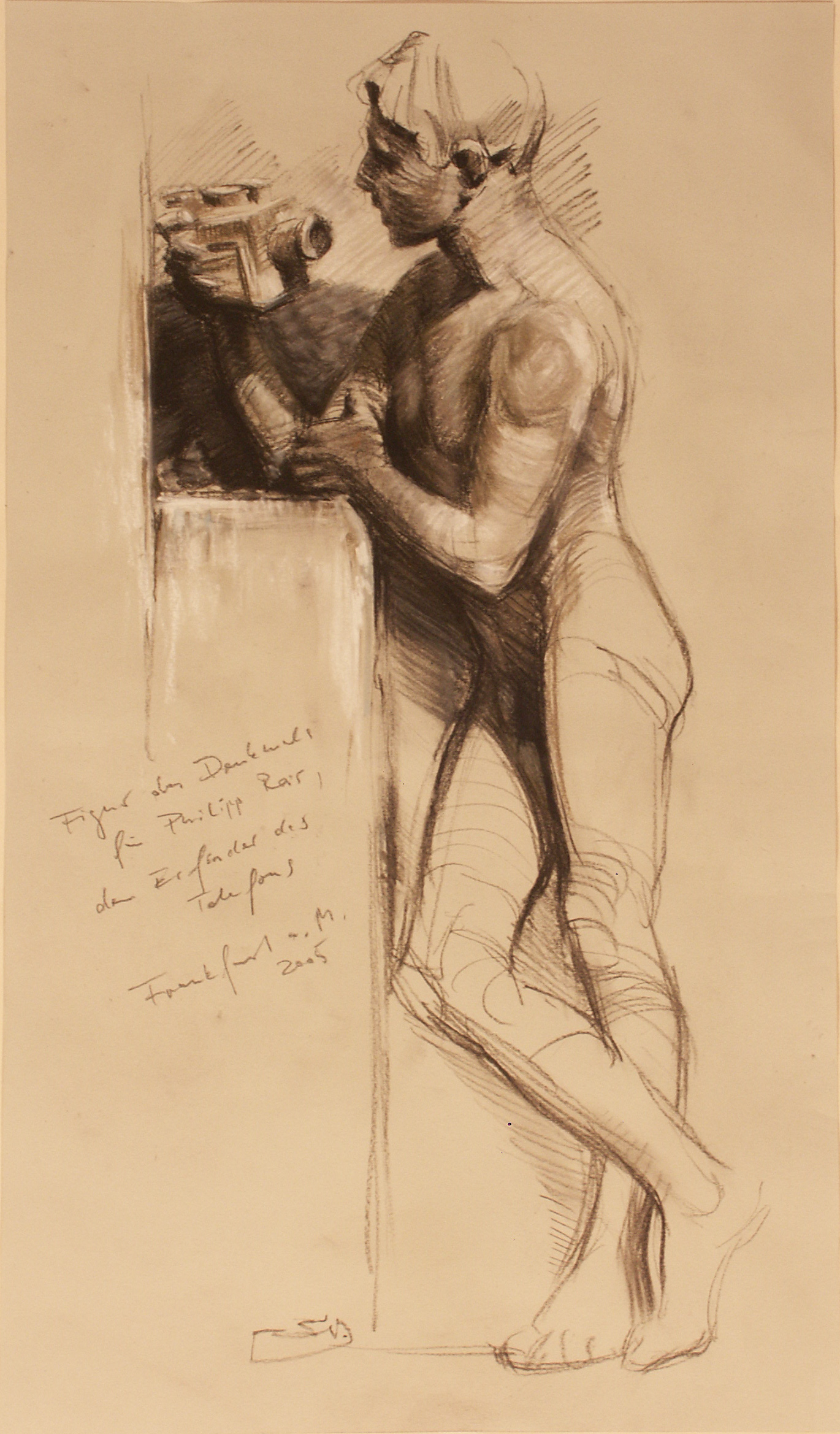 Denkmal für Philipp Reis, den   Erfinder des Telefon  Frankfurt a. Main