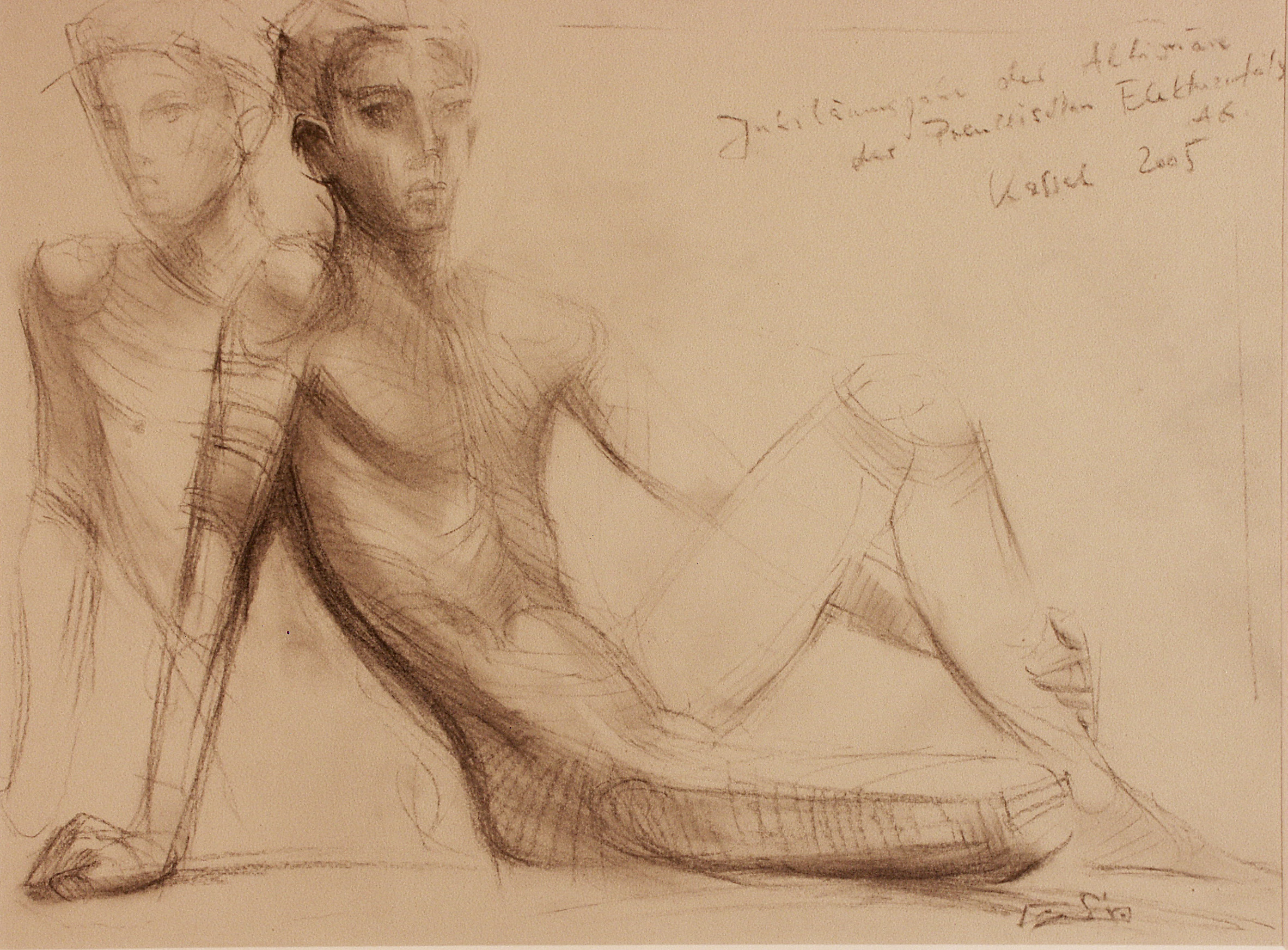 Bronzejüngling als Jubiläumsgabe der Aktionäre der Preussischen Elektrizitäts AG   Kassel