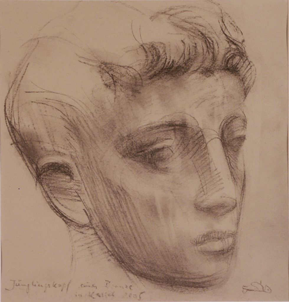 Bronzejüngling als Jubiläumsgabe der Aktionäre der Preussischen Elektrizitäts AG   Kassel