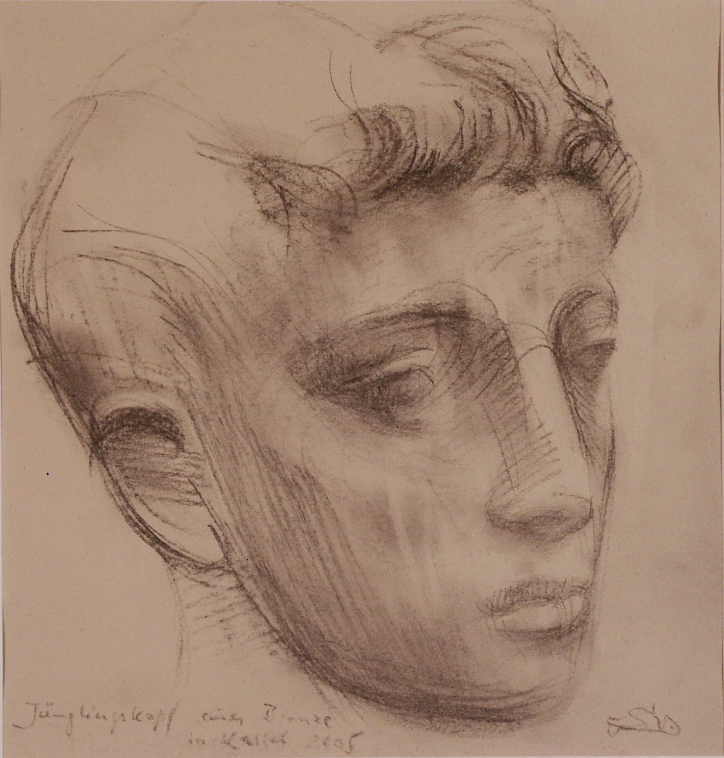 Bronzejüngling als Jubiläumsgabe der Aktionäre der Preussischen Elektrizitäts AG   Kassel