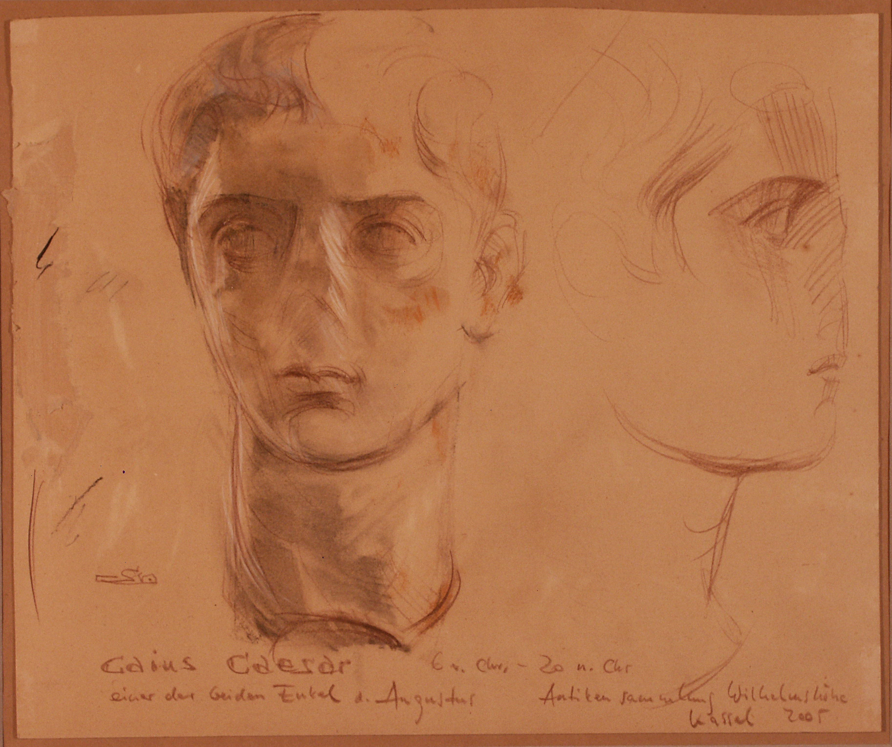 Caius Caesar, ( 6 v. Chr. - 20 n. Chr.)
einer der beiden Enkel des Augustus,
Antikensammlung Wilhelmshöhe   Kassel