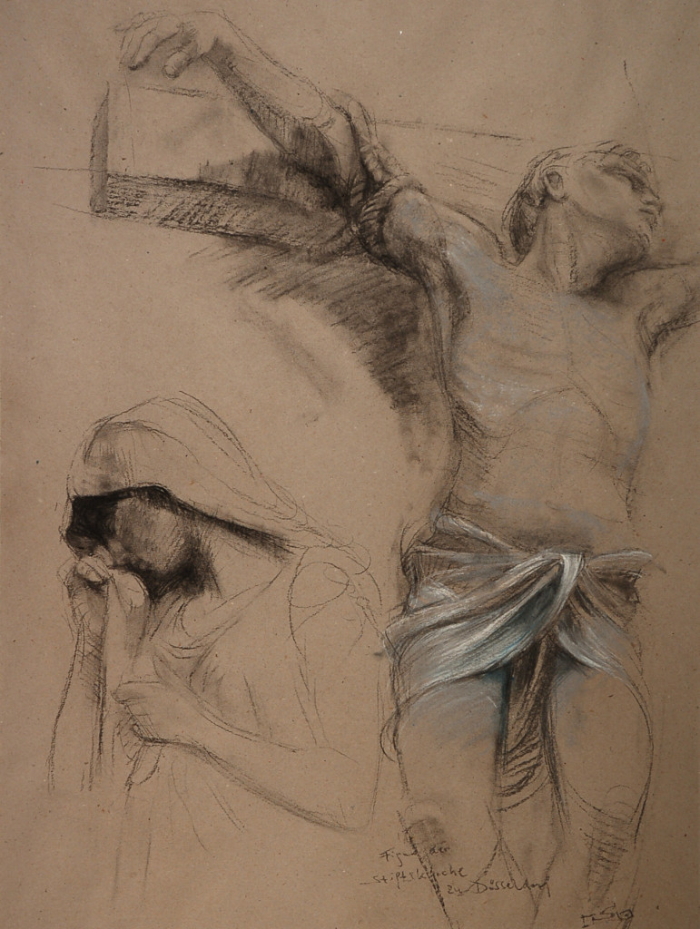 Figur an der Stiftskirche zu Düsseldorf