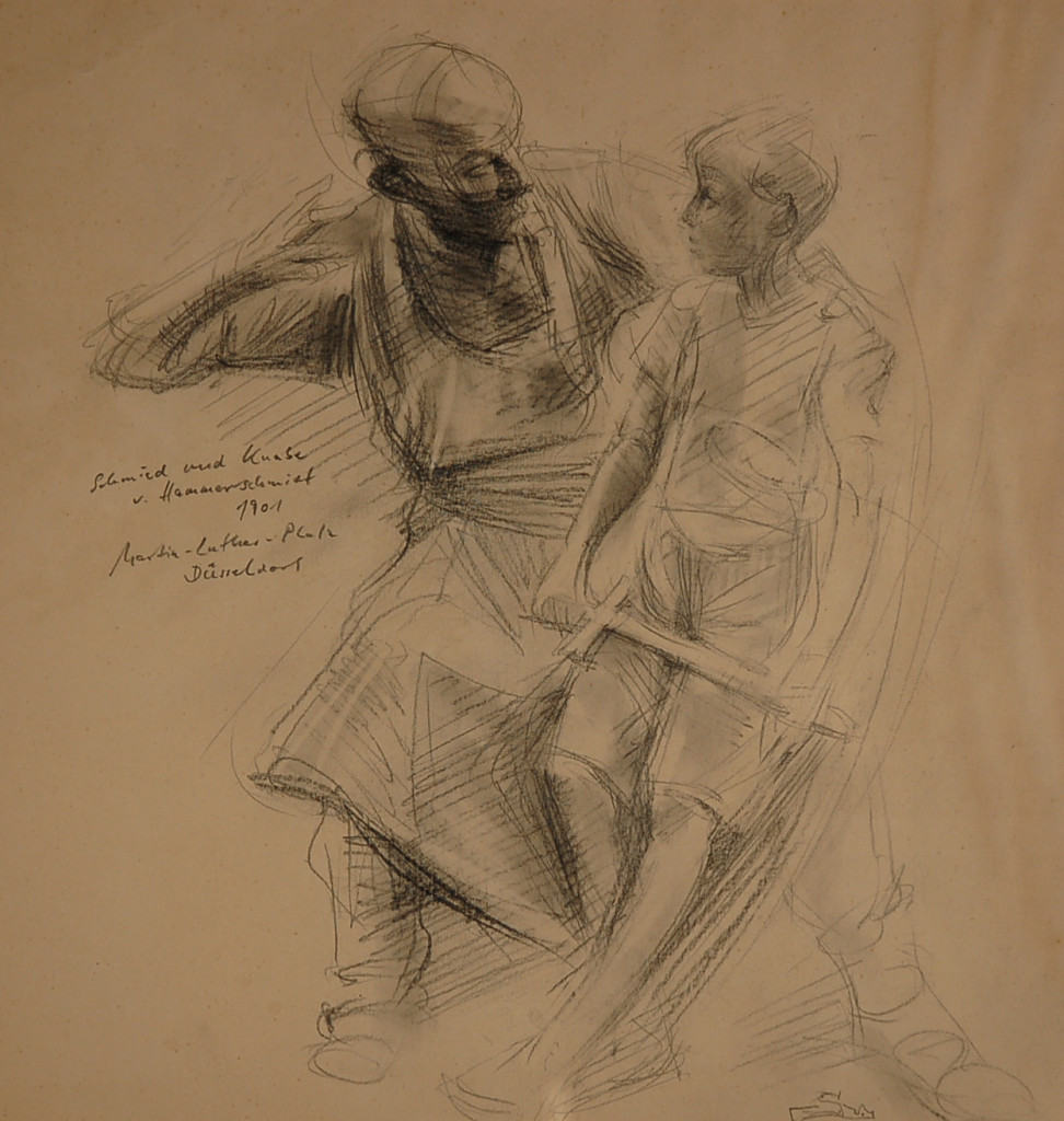 " Schmied und Knabe "  v. Hammerschmidt  1901
Martin - Luther - Platz   Düsseldorf