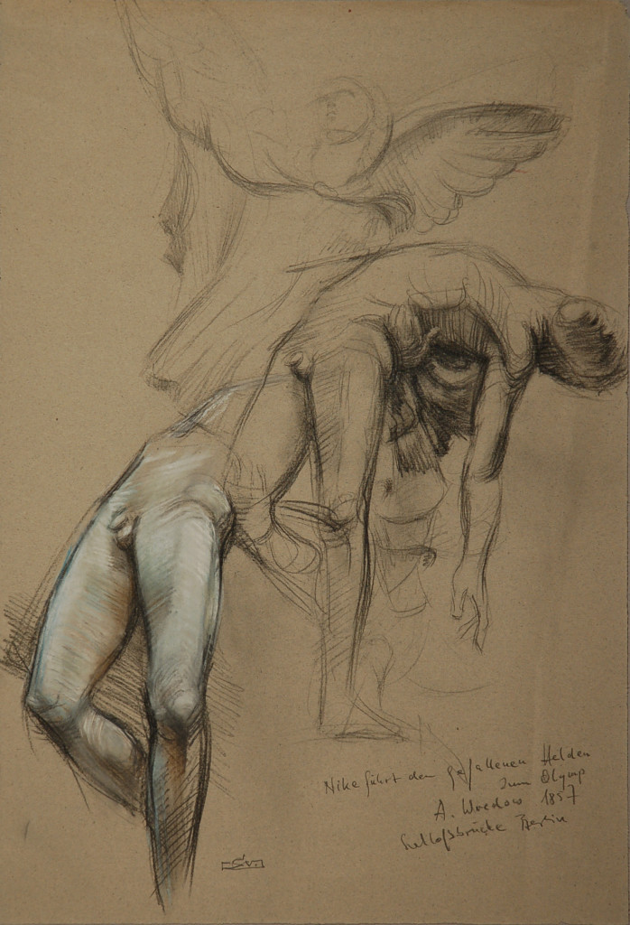 "Nike führt den gefallenen Helden zum Olymp"  A. Wredow 1857
Schloßbrücke Berlin