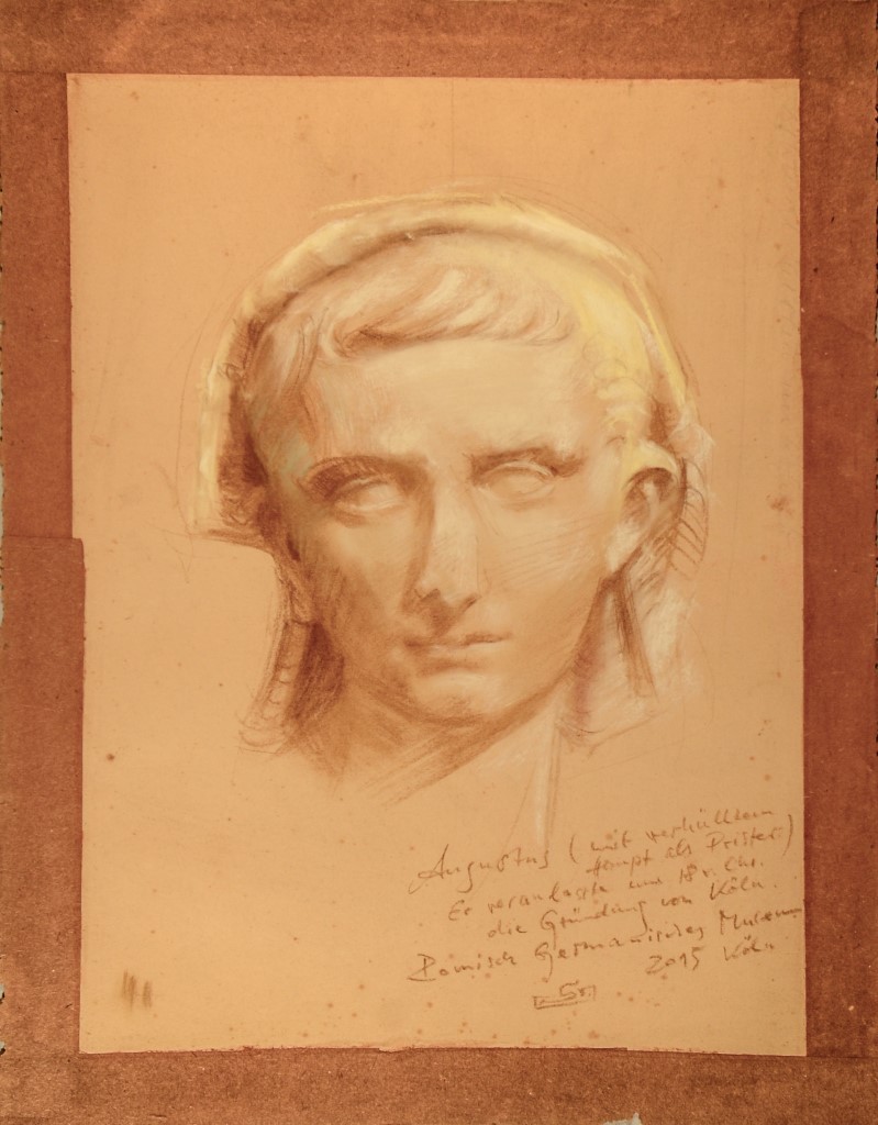 Augustus  (mit verhülltem Haupt als Priester)
Römisch-Germanisches Museum Köln 2015